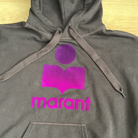 Isabel Marant Étoile logo-patch long-sleeve hoodie, SIZE 36 SIZE SMALL. 0254 - Picture 8 of 11